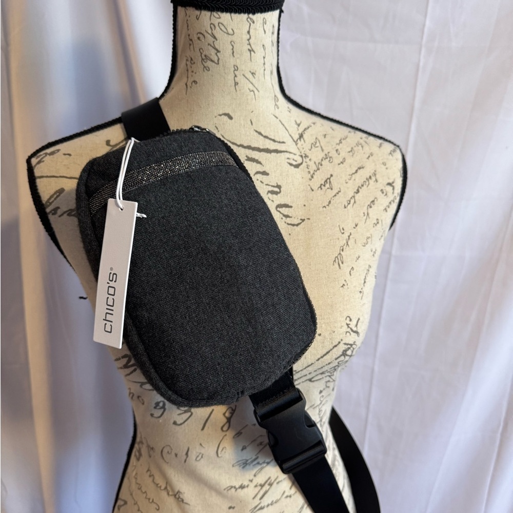 Chico's dark grey cashmere Crossbody Bag